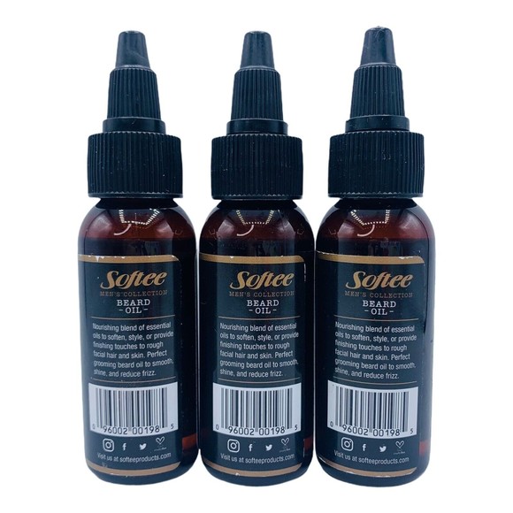 3x Softee Beard Oil Nourishing Grooming With Tea Tree Oil smooth shine 1 oz - Picture 2 of 5
